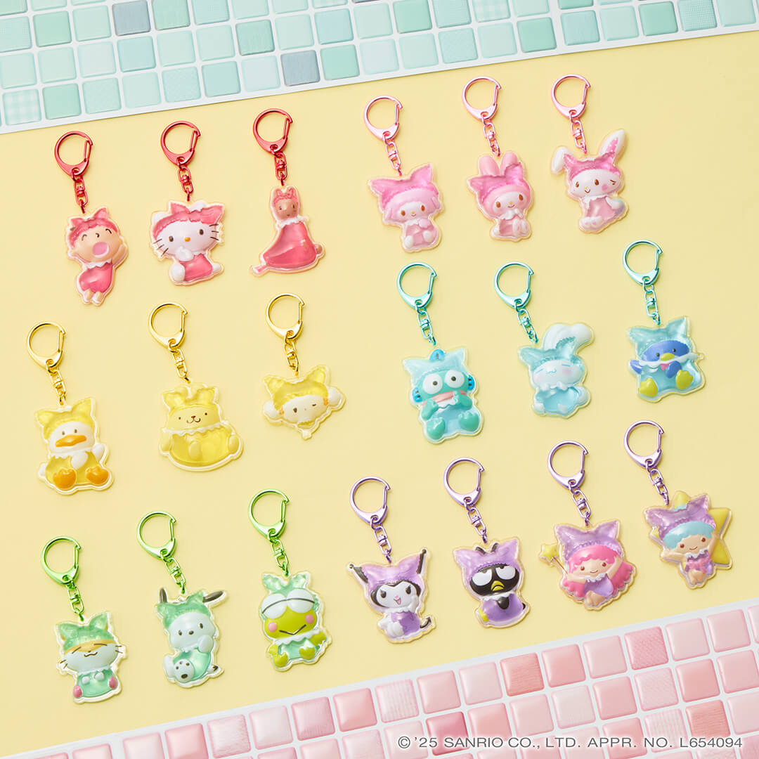 ナムコで推し色！～カラフルバスタイム～ぷっくりアクリルキーホルダー-ナムコとサンリオのコラボキャンペーンプライズ