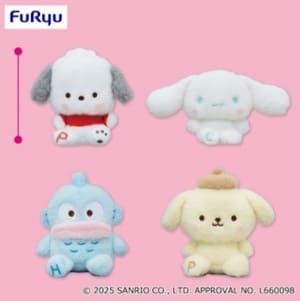 サンリオキャラクターズ ミルキーボア マスコット～シナモロール・ポチャッコ・ハンギョドン・ポムポムプリン～2025年08月2週入荷予定プライズ