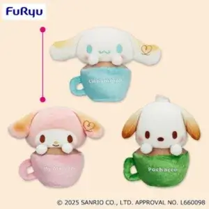 サンリオキャラクターズ ましゅまるむラテぬいぐるみ①2025年09月2週入荷予定プライズ